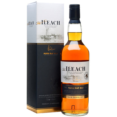 אילאך 700 מ''ל - בקבוק וויסקי סינגל מאלט 'The Ileach Peated Islay Malt' מסקוטלנד באמבר בהיר