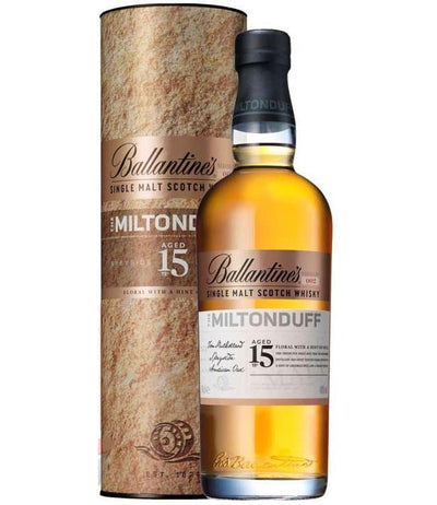 בלנטיין מילטונדוף 15 שנים 700מ''ל מול מותג Ballantine''s Single Malt Scotch עם אריזה